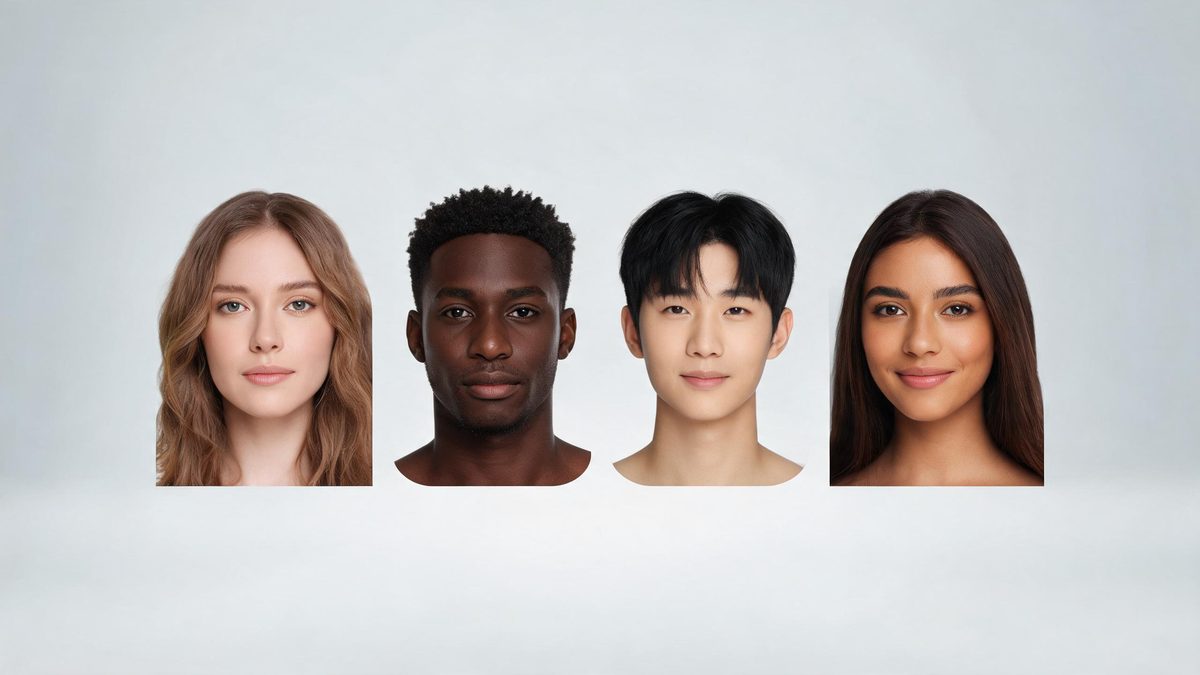 A grid of diverse AI-generated avatar portraits