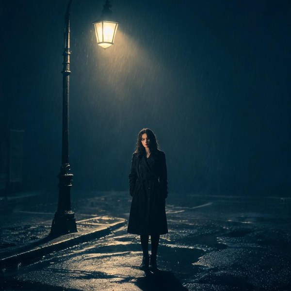 AI cinematic noir night shot made with OpenFilmo